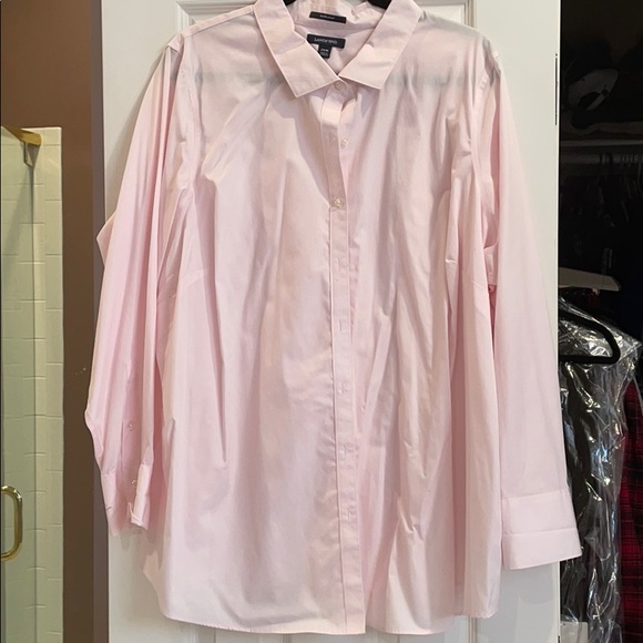 26w lands end no iron supima cotton long sl shirt